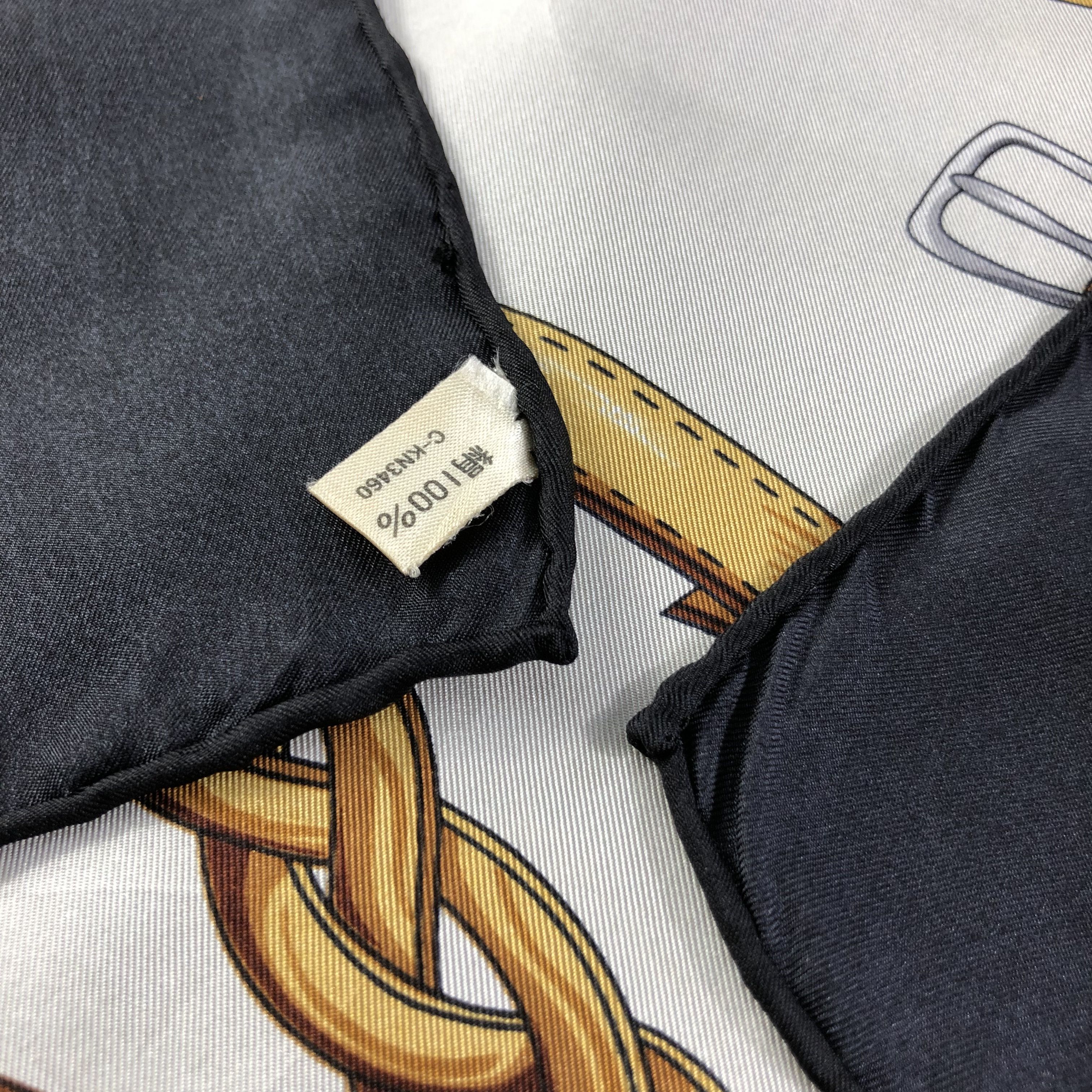 Japanese Brand Luxury Harness Hand Rolled Silk Scarf M786 Size ONE SIZE - 3 Thumbnail