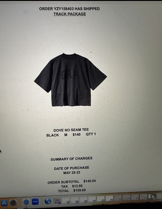 Yeezy Gap Dove No Seam Tee