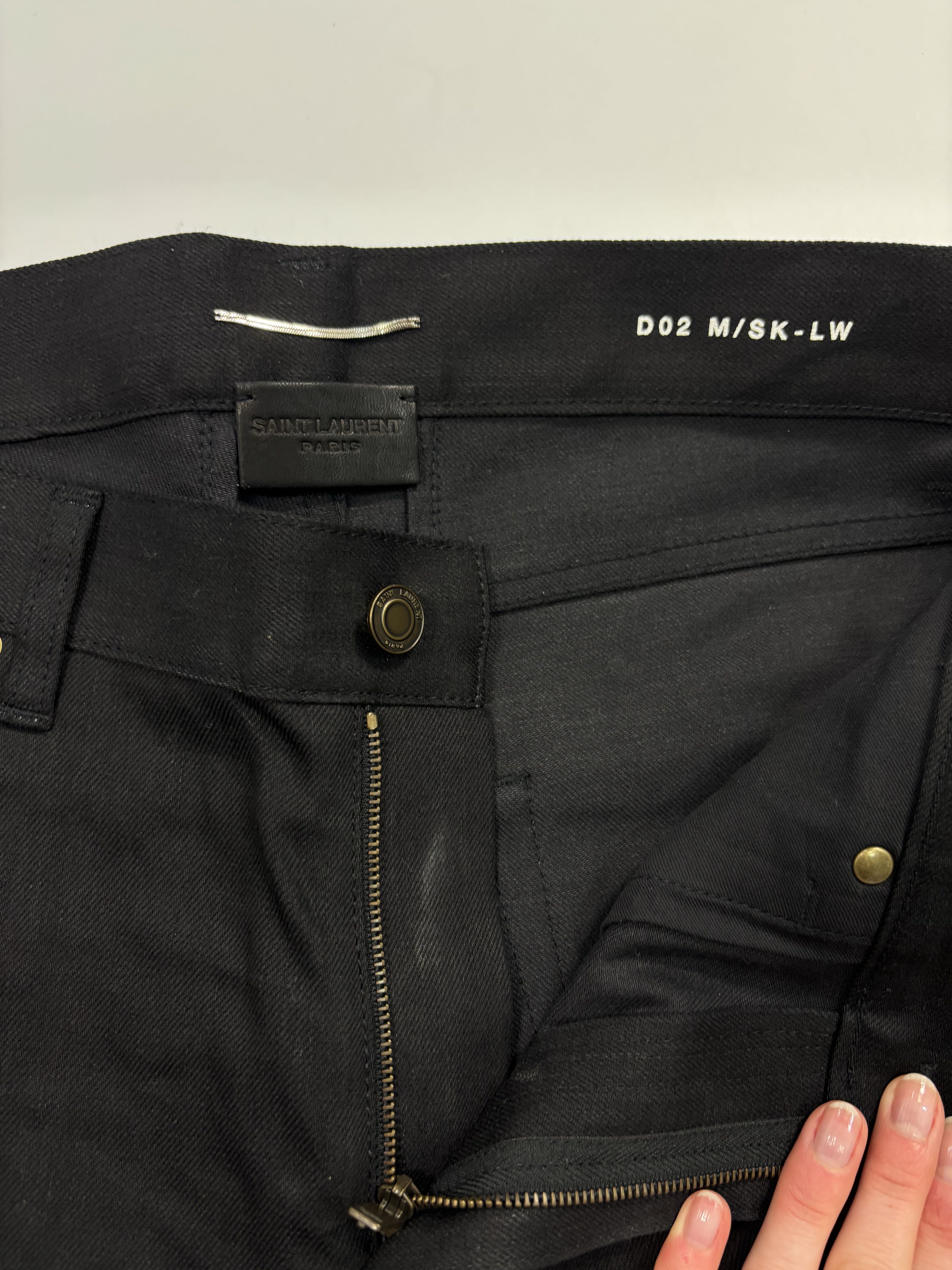 Saint Laurent Paris Saint Laurent Distressed Black Pants Size US 32 / EU 48 - 2 Thumbnail