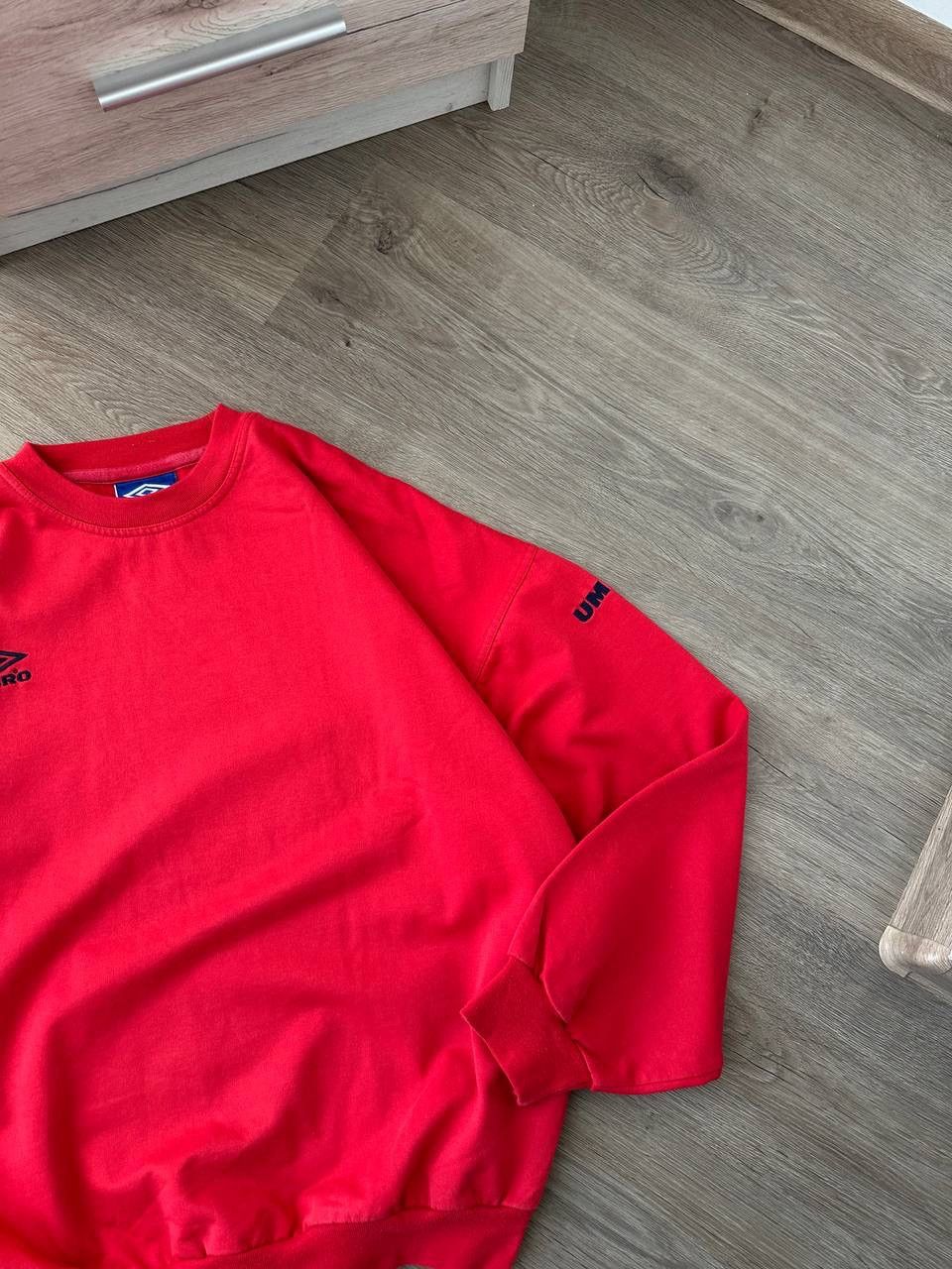 Umbro × Vintage Vintage Umbro Red Sportswear Big Logo Sweatshirt Size US XL / EU 56 / 4 - 4 Thumbnail
