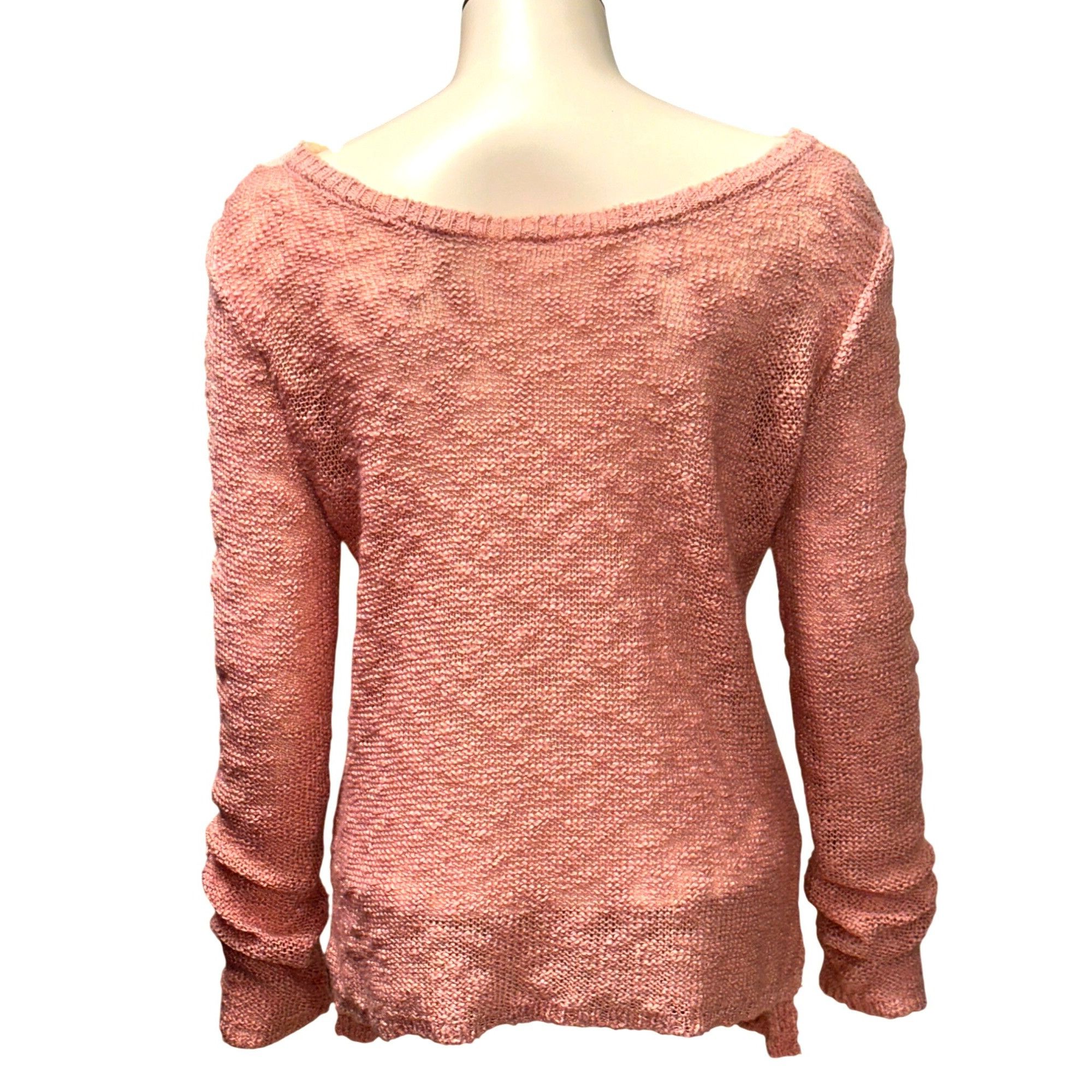 Other CCC Elegant Modern Vintage Pink Long Sleeve Knit Sweater Lac Size M / US 6-8 / IT 42-44 - 3 Thumbnail