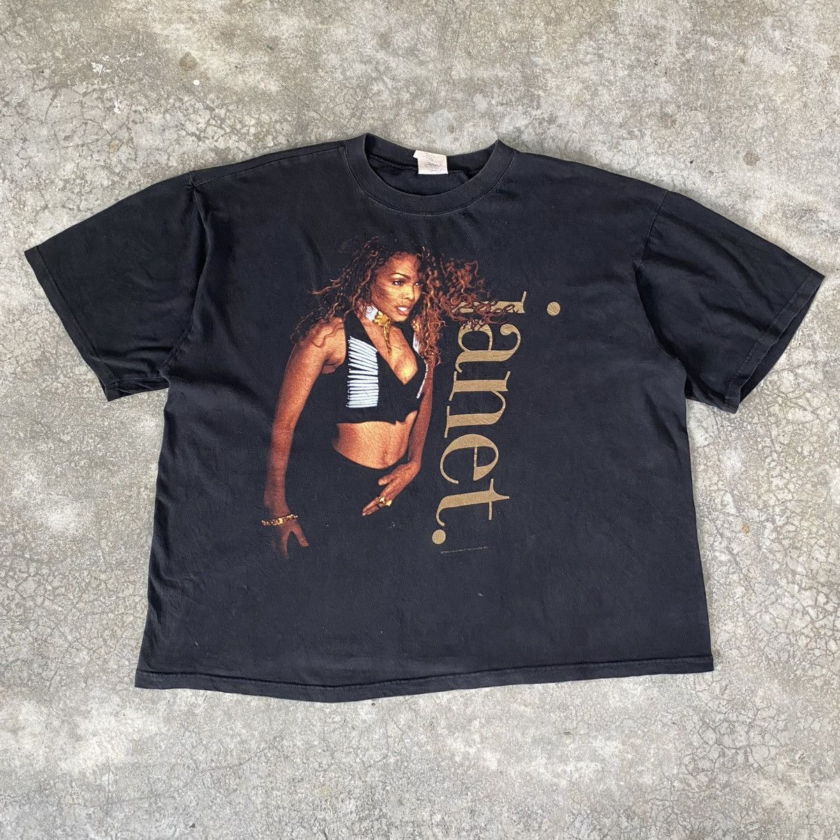 Rap Tees Vintage 1993 Janet Jackson Promo World Tour OS Tee Size US XL / EU 56 / 4 - 1 Thumbnail