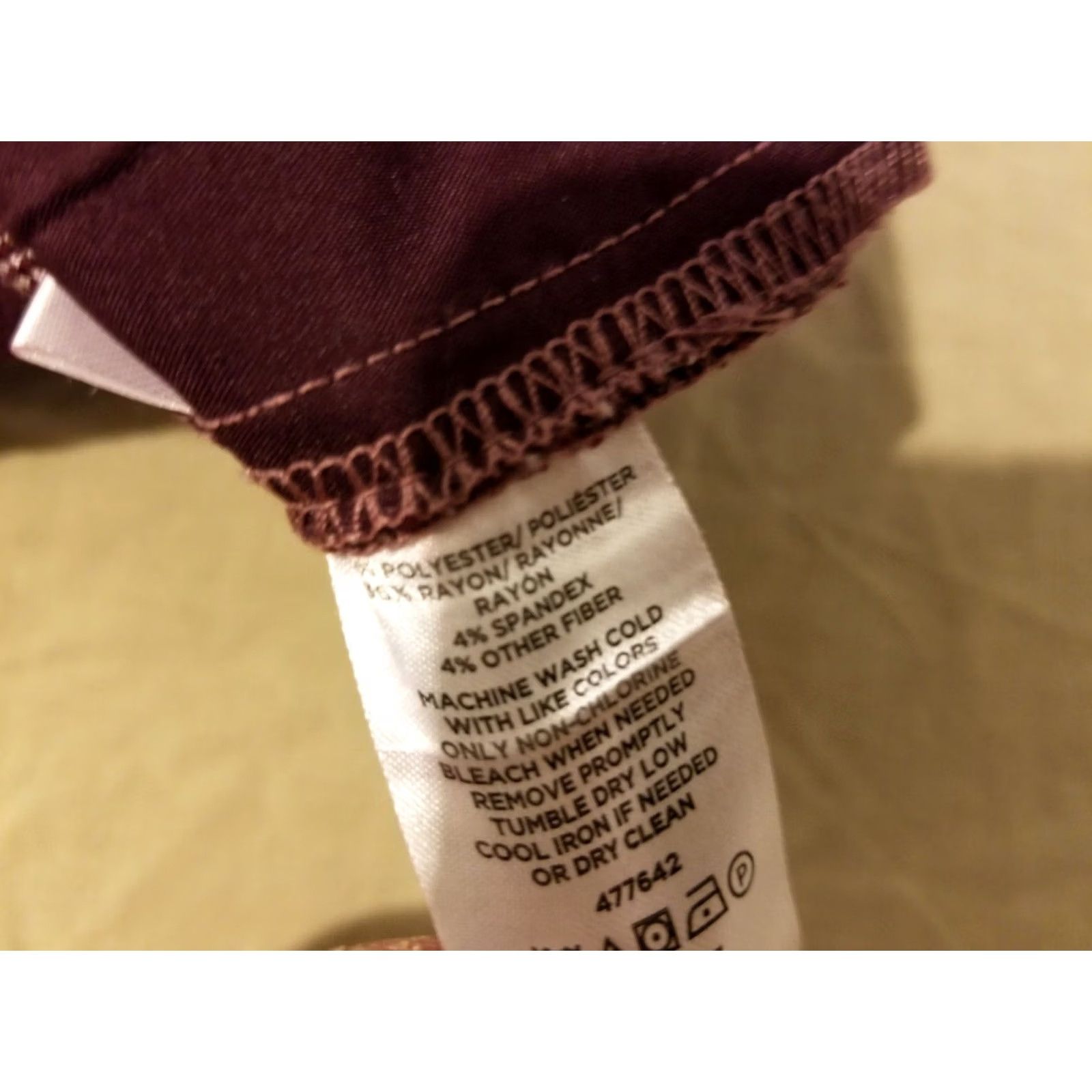 Ann Taylor Womens Ann Taylor Dress Pants 4 Red Slack Trouser Khaki Stretch Pants Womens 4 Red Dress Pants Ann Taylor Size 27" / US 4 / IT 40 - 7 Thumbnail