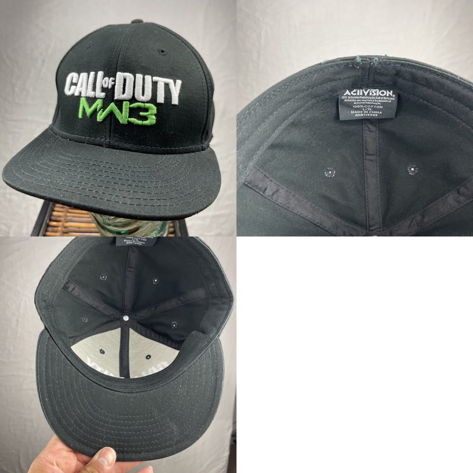 Vintage VINTAGE Call Of Duty Hat Cap Mens Large XL Black Fitted Activision Video Games COD Size ONE SIZE - 8 Thumbnail