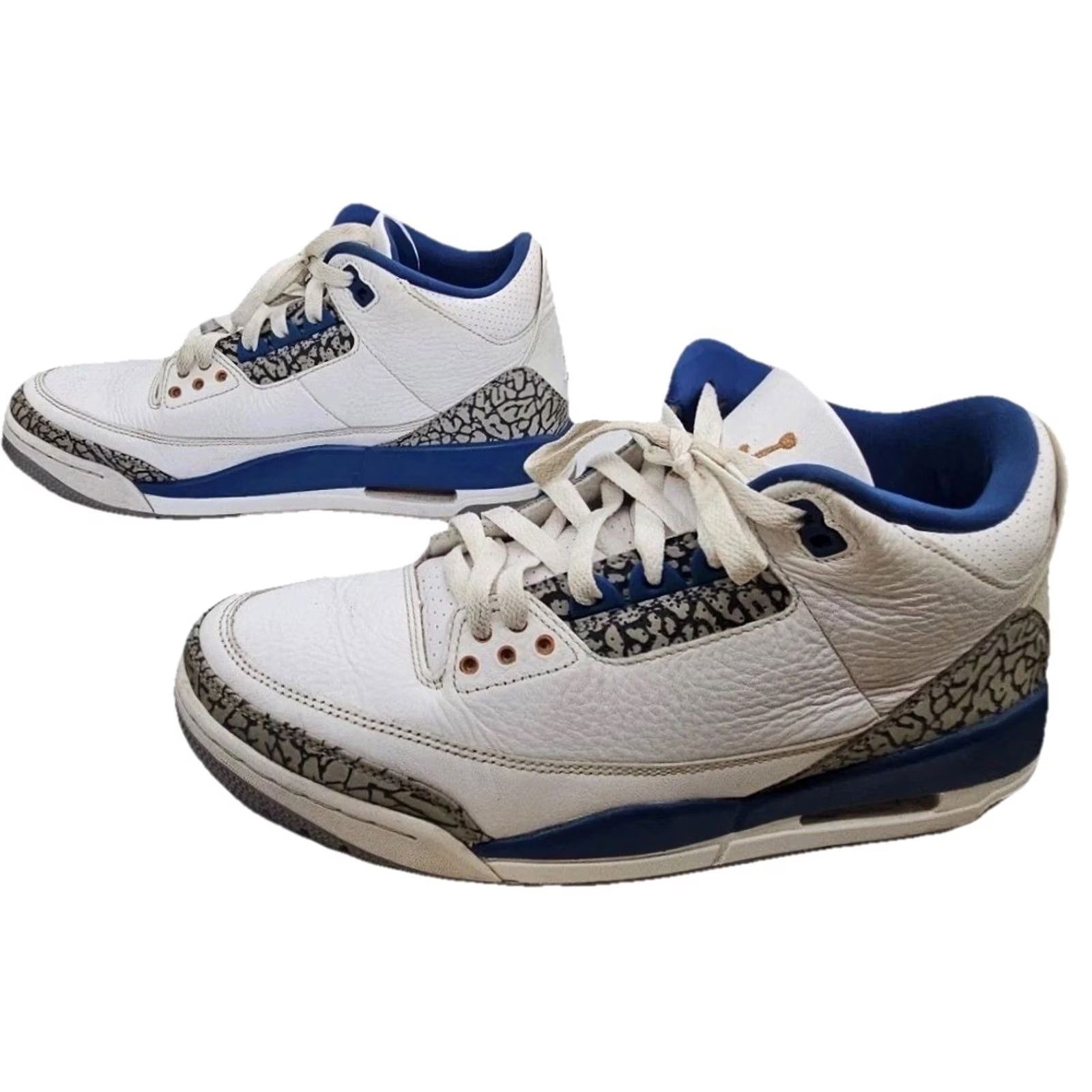 Jordan Brand Nike Air Jordan 3 Retro True Blue 2022 CT8532-148 Men's Size 9 White Blue Size US 9 / EU 42 - 3 Thumbnail