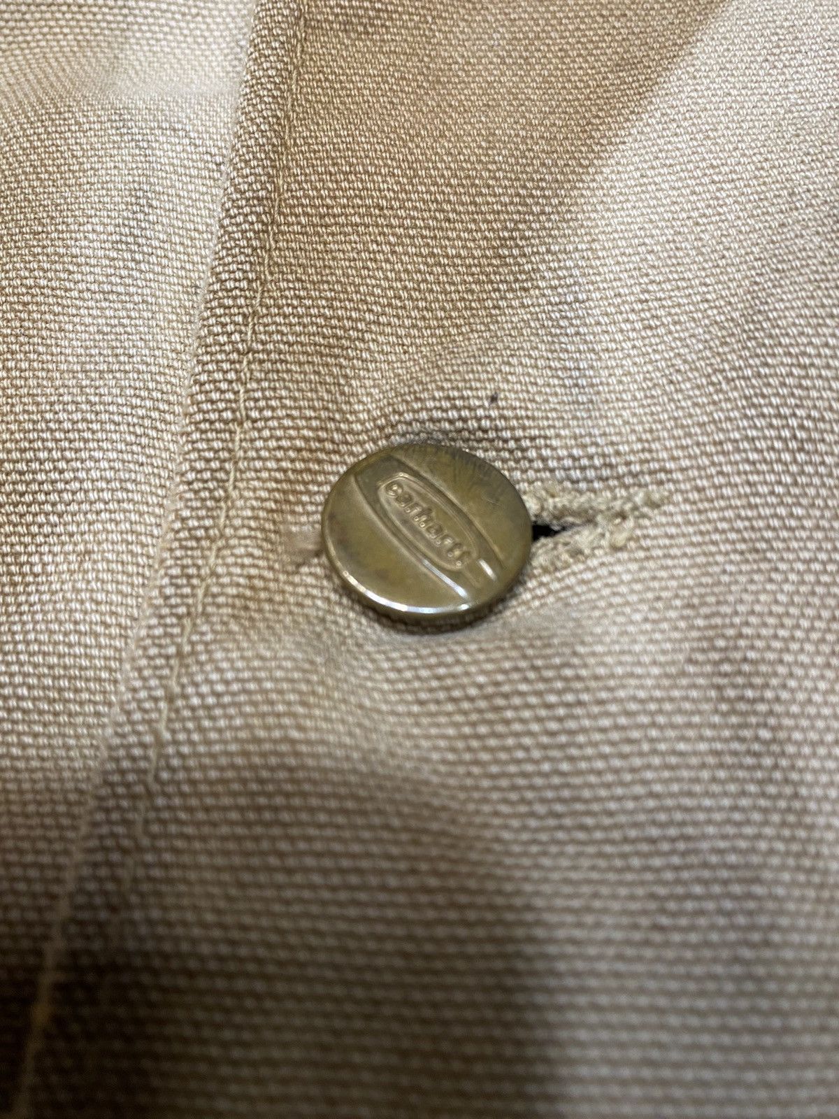 Carhartt × Vintage Vintage Carhartt Troy Blanket Thrashed Tan ChoreJacket 70s Size US XL / EU 56 / 4 - 8 Thumbnail