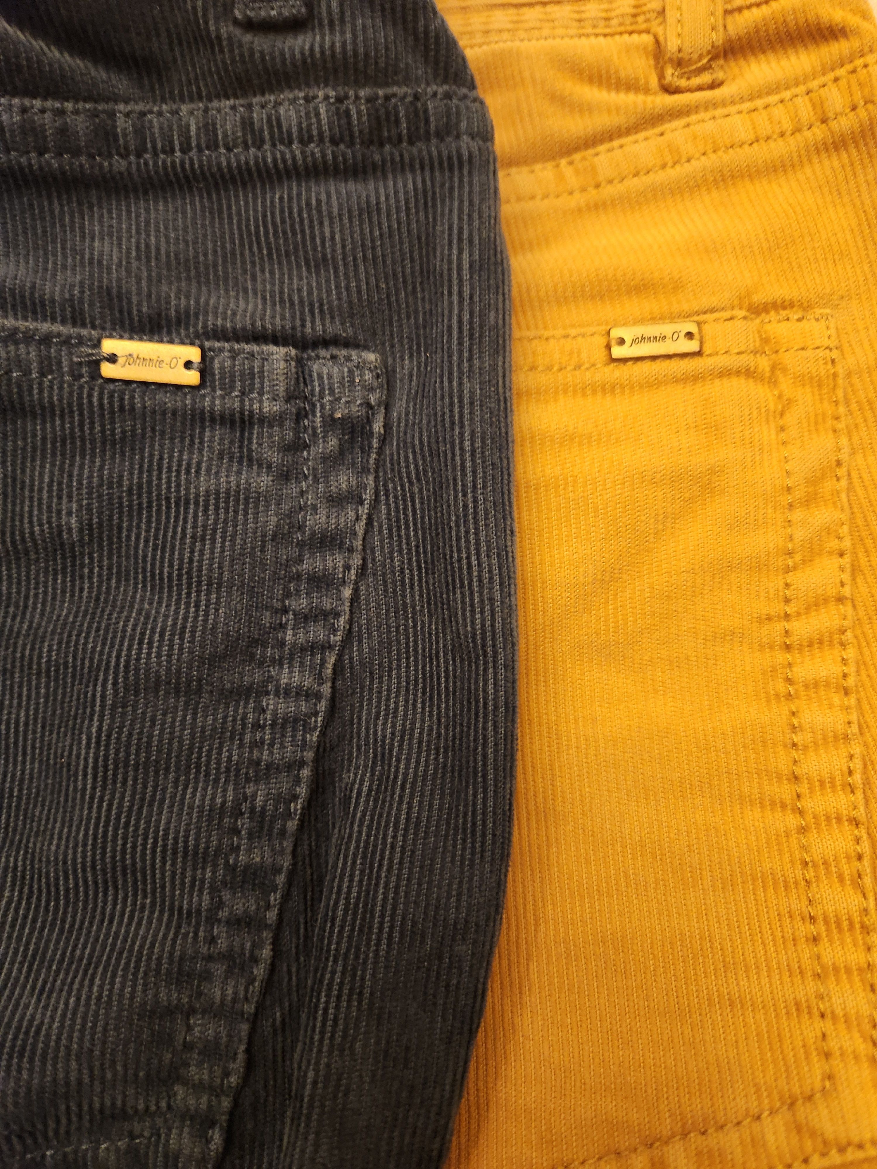 johnnie-O 100% Cotton Blue and Tan Corduroy Jeans Size US 35 - 6 Thumbnail