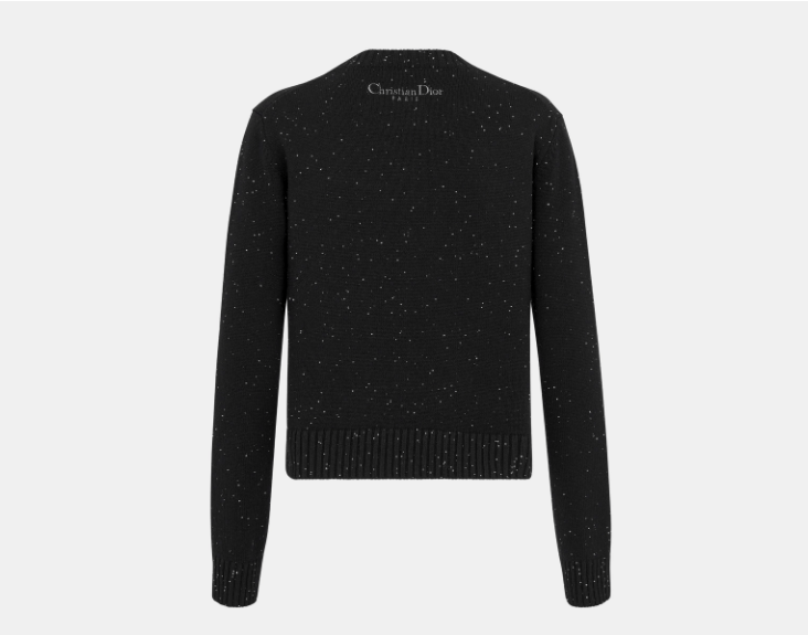 Dior o1w1db10725 424S57 Embroidered Sweater in Black Size XL / US 12-14 / IT 48-50 - 2 Thumbnail