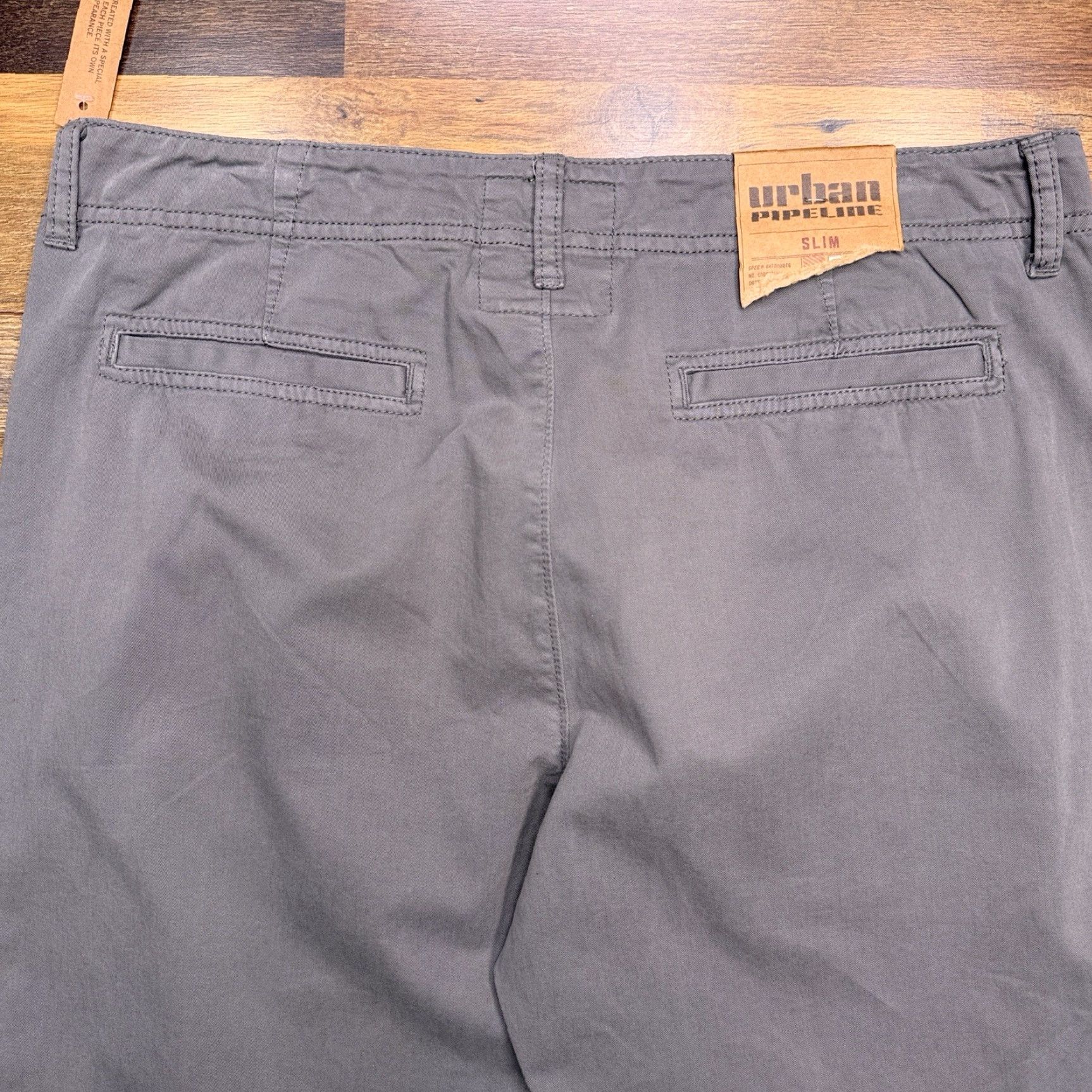 Vintage Urban Pipeline Pants Mens 34x30 Gray Slim Straight Chino Twill Cotton Mid Rise Zip Casual New Size US 34 / EU 50 - 7 Thumbnail