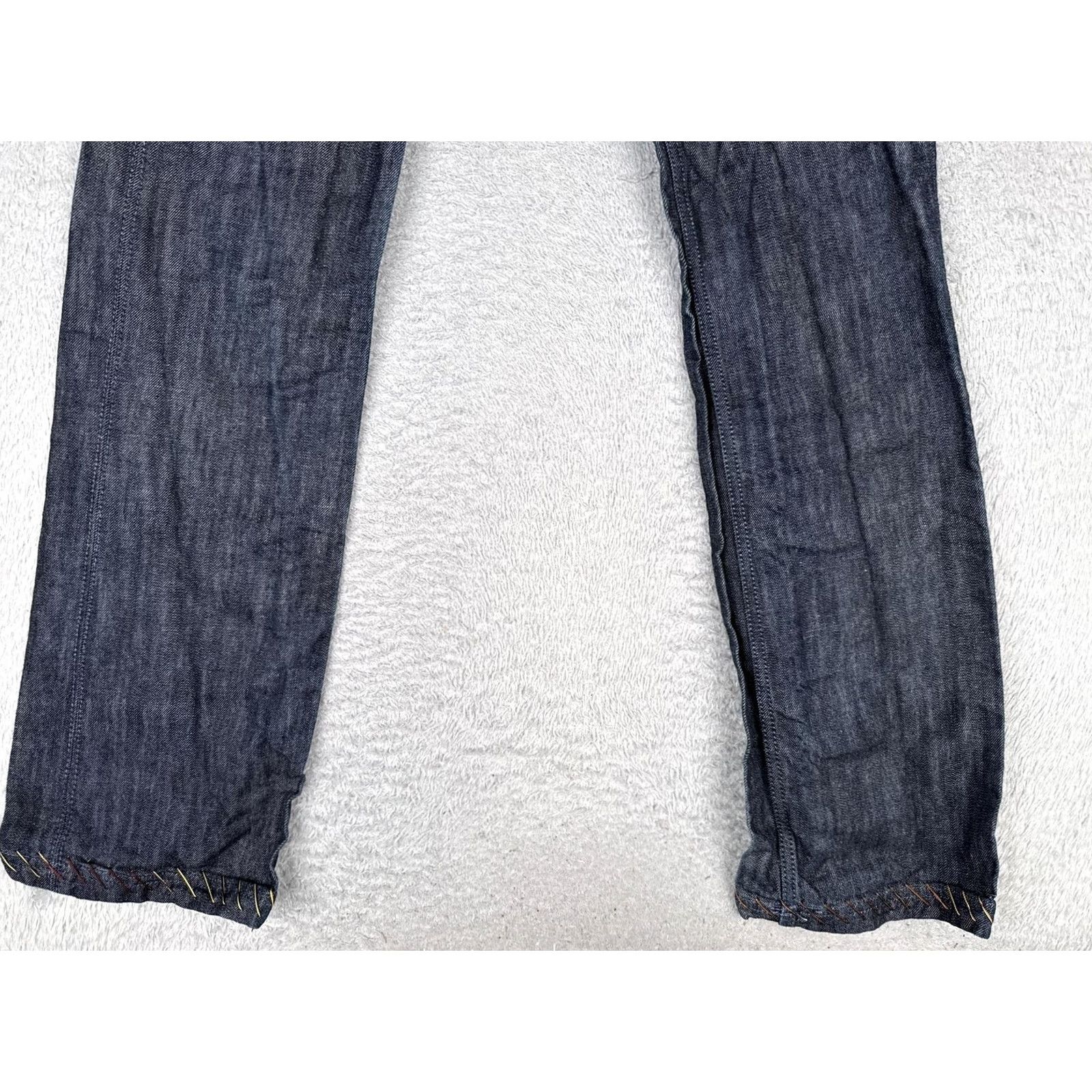 Denime Antik Denim Womens Jeans Skinny Dark Blue Wash 30 Pants Embroidered 30x33 Regular Rise Southwestern Style Denim Jeans Womens Size 30" / US 8 / IT 44 - 3 Thumbnail