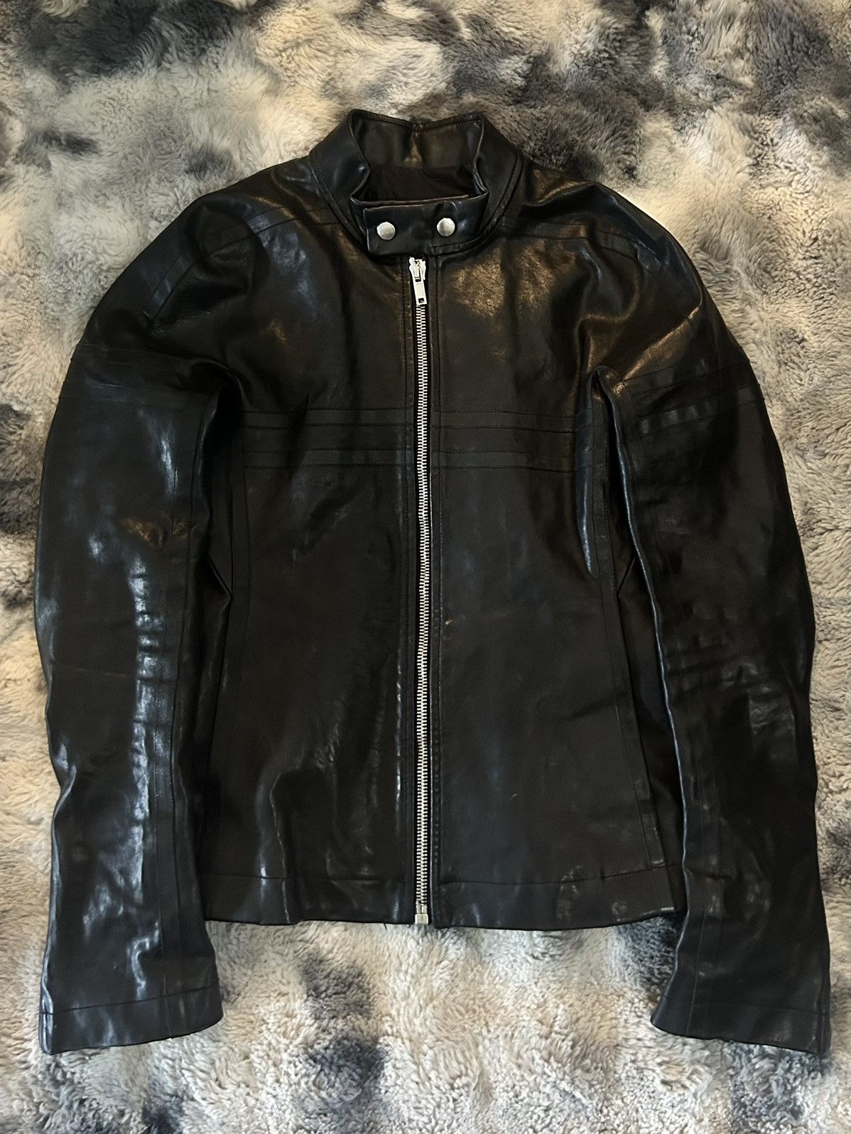 Rick Owens 2000年代レザージャケット Rick Owens Early 2000's Leather Jacket | Grailed