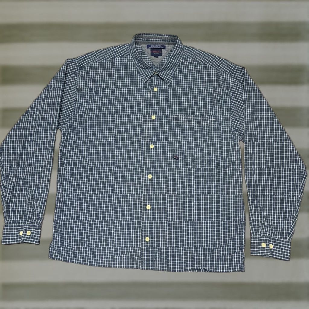 Vintage VINTAGE Tommy Jeans Long Sleeve Shirt Mens XL Blue Plaid Button-Down Pocket 90s Size US XL / EU 56 / 4 - 1 Thumbnail
