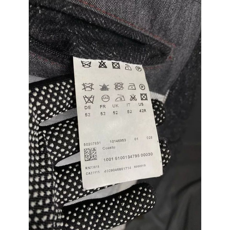Hugo Boss MINT! Hugo Boss Herringbone Men's Gray Wool Blazer Sportcoat Size 52R - 9 Thumbnail