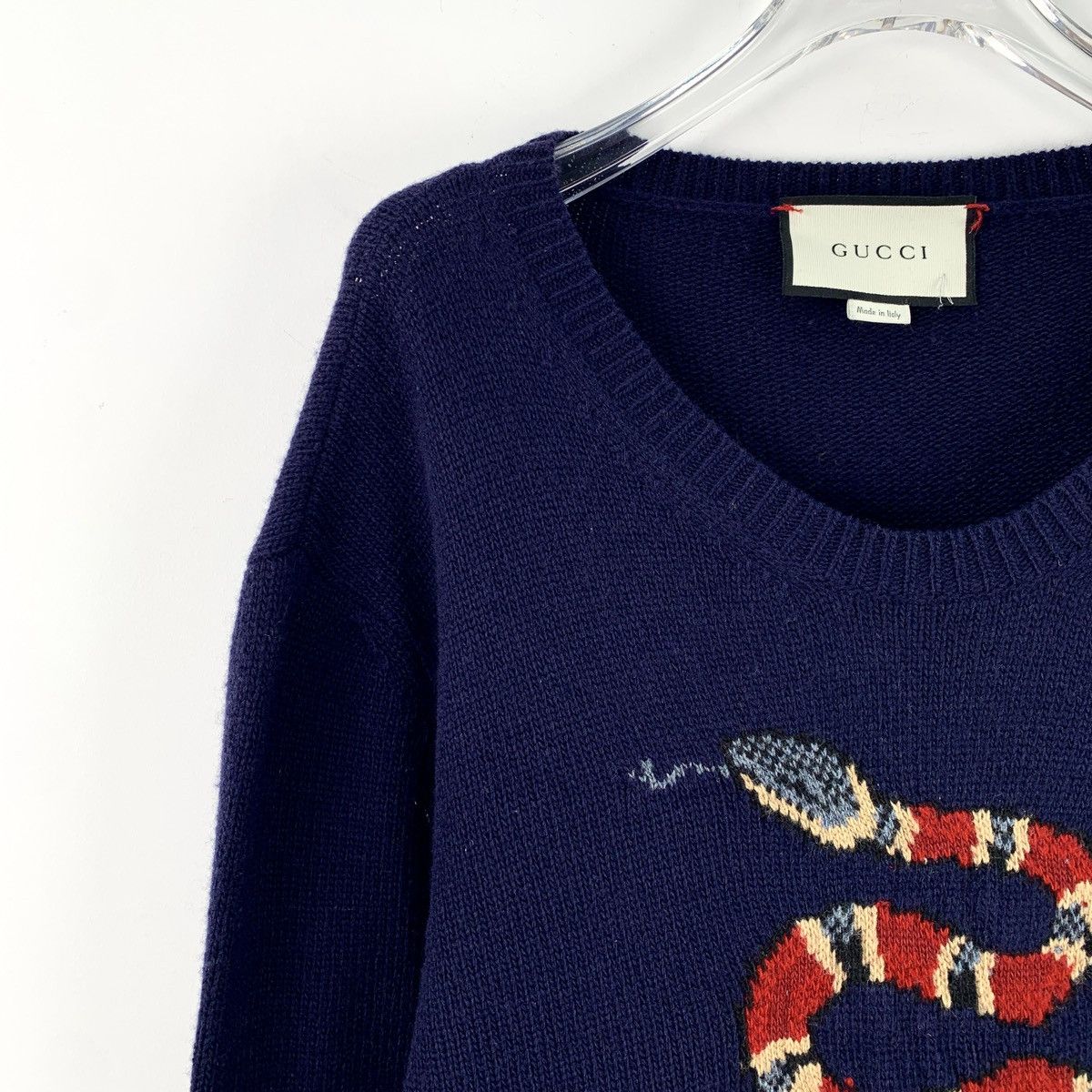 Gucci Gucci x Pokémon Navy Coral Snake Wool Knit Sweater K26WX Size US XXL / EU 58 / 5 - 3 Thumbnail