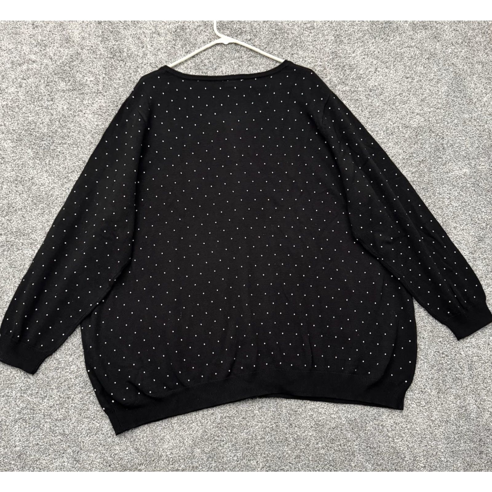 Vintage Catherines Cardigan Womens 2X Plus Rhinestones Embellished 2010s Layering Cozy Knit Sweater Black Size XXL / US 16-18 / IT 52-54 - 5 Thumbnail