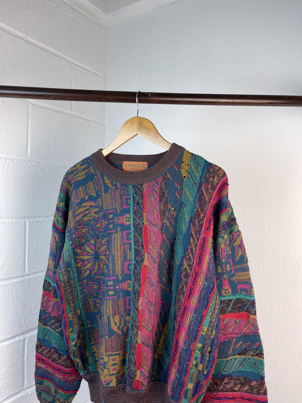 Aran Isles Knitwear × Coogi 90s Corsini Italia Coogi Style Knitwear Size US L / EU 52-54 / 3 - 6 Thumbnail