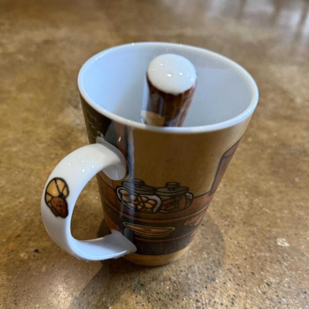Designer Ceramic Mug and Spoon Set Size ONE SIZE - 6 Thumbnail