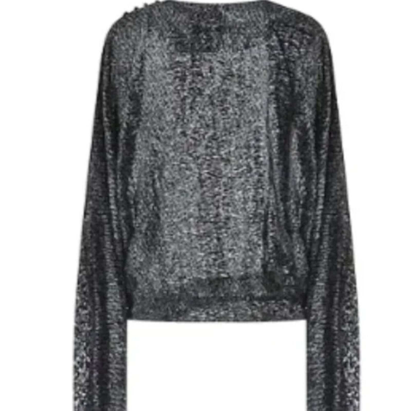 The Attico The Attico Woven Long Sleeve Blouse Black size 8 Size M / US 6-8 / IT 42-44 - 2 Thumbnail