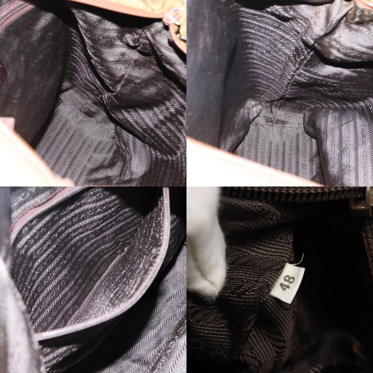 Prada PRADA Tote Bag Nylon Brown Size ONE SIZE - 12 Thumbnail