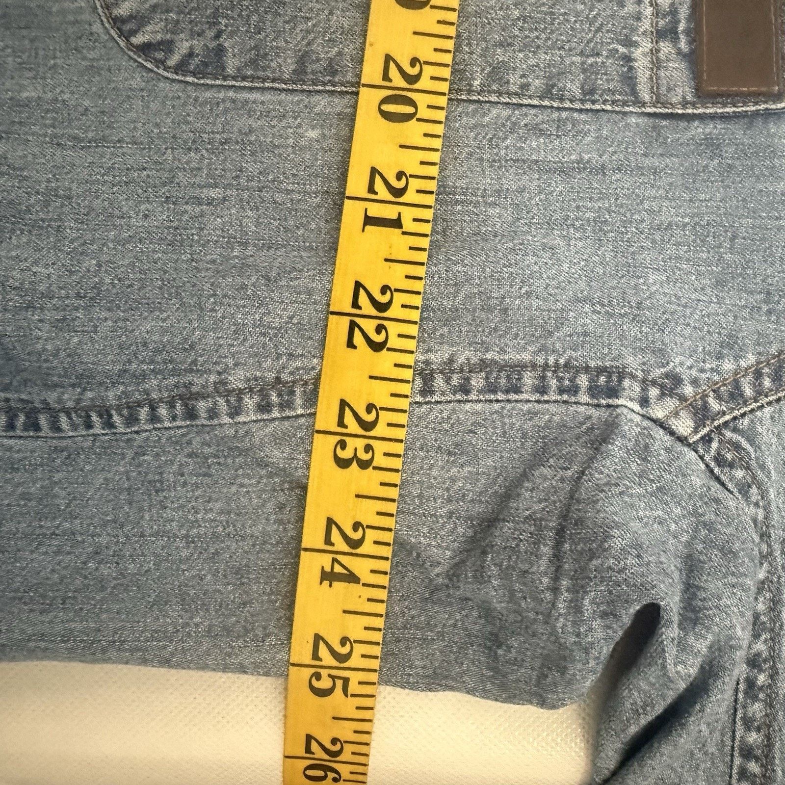 Wrangler Wrangler Riggs Workwear Denim Shirt Embroidered Starched Size US XL / EU 56 / 4 - 6 Thumbnail