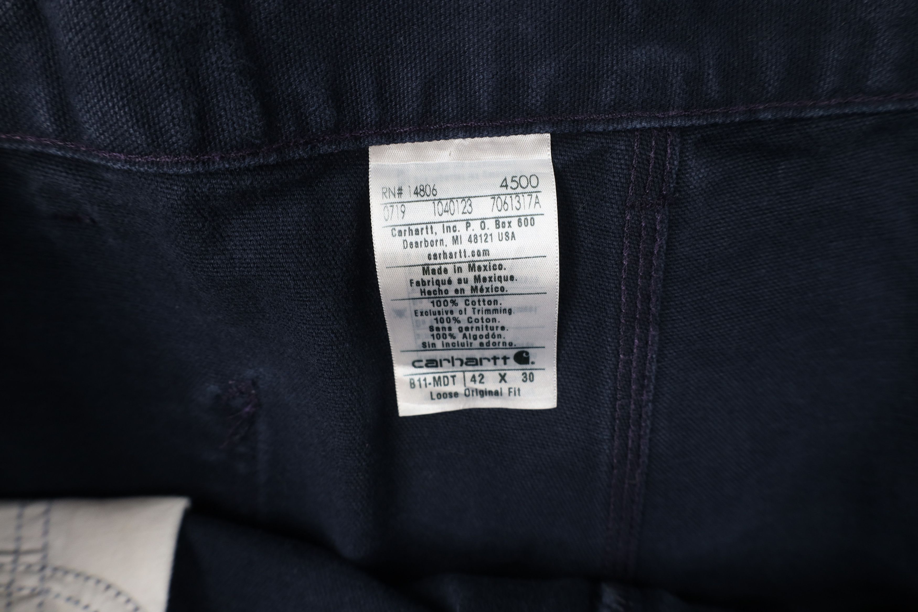 Carhartt Vintage Y2K Carhartt Wide Leg Dungaree Pants Navy Blue Size US 42 / EU 58 - 7 Thumbnail