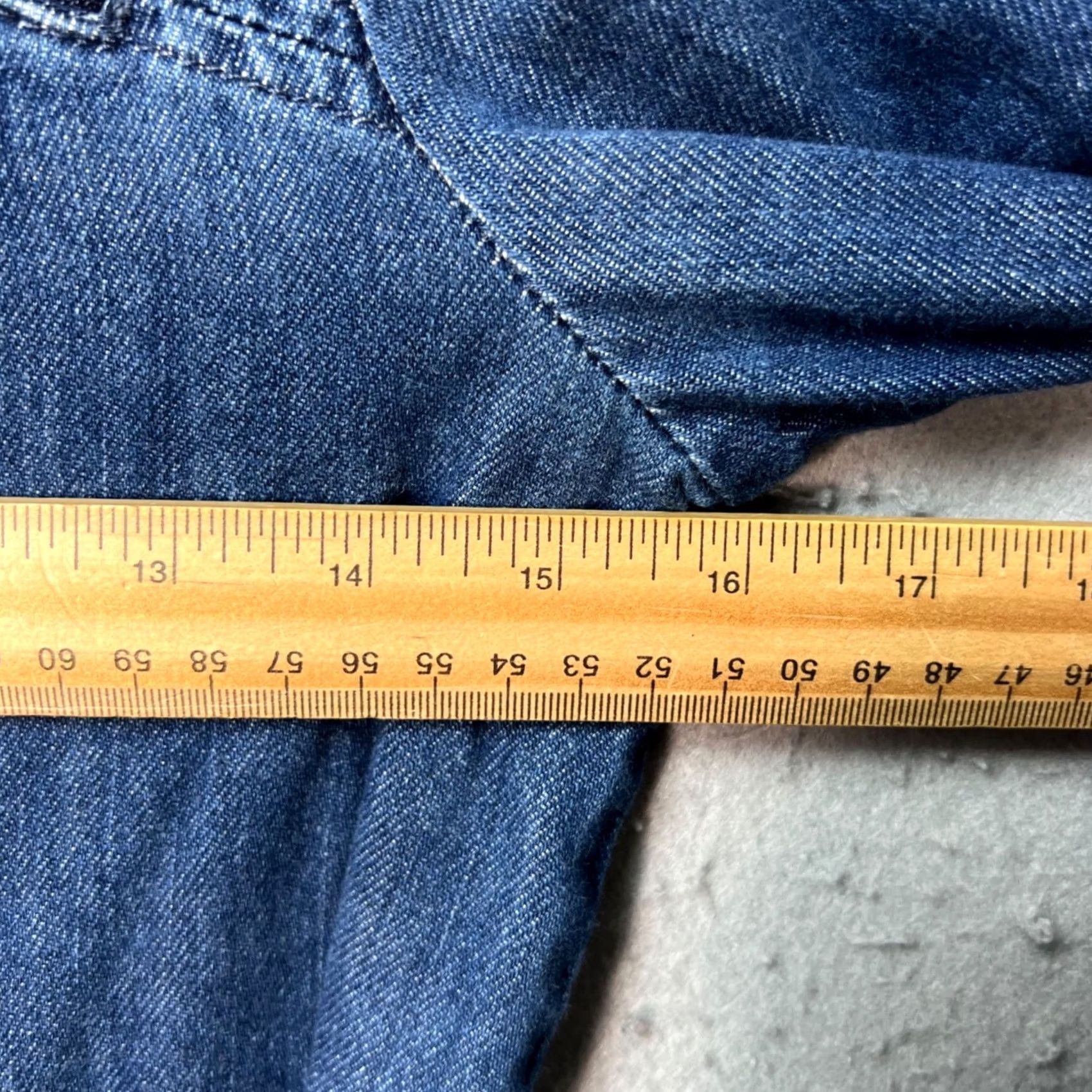 & Other Stories & Other Stories Paris Atelier Denim Jumpsuit Belted Long Sleeve Zip Front Blue Shirt? Size S / US 4 / IT 40 - 5 Thumbnail