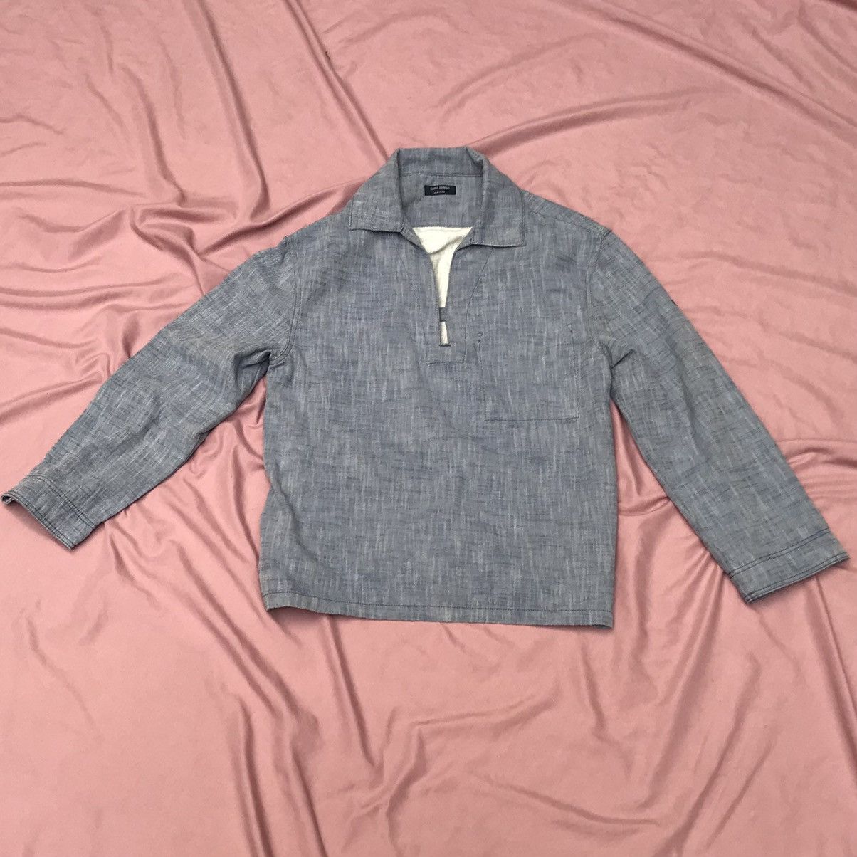 Saint James SAINT JAMES NÉ DE LA MER DENIM SMOCK MARINE PULL OVER Size US M / EU 48-50 / 2 - 6 Thumbnail