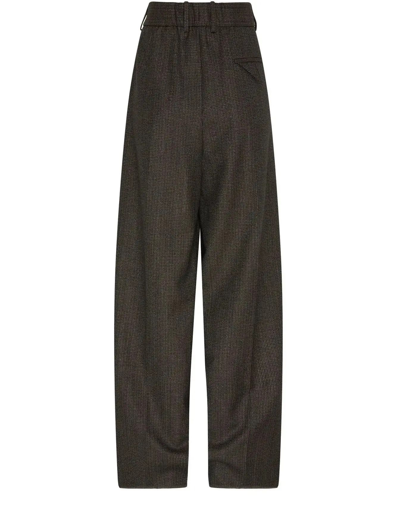 Bottega Veneta o1bcso1str0725 Houndstooth Wool Trouser in Brown Size 34" / US 12 / IT 48 - 5 Thumbnail
