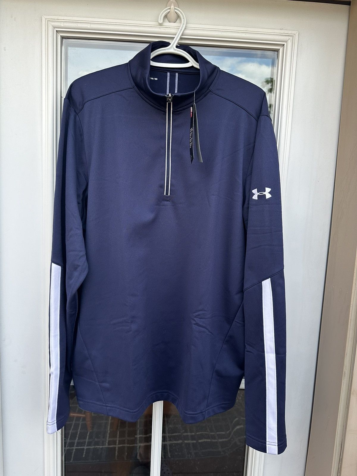 Under Armour New Under Armour 1/4 Zip pullover sweatshirt logo reflective Size US XL / EU 56 / 4 - 3 Thumbnail