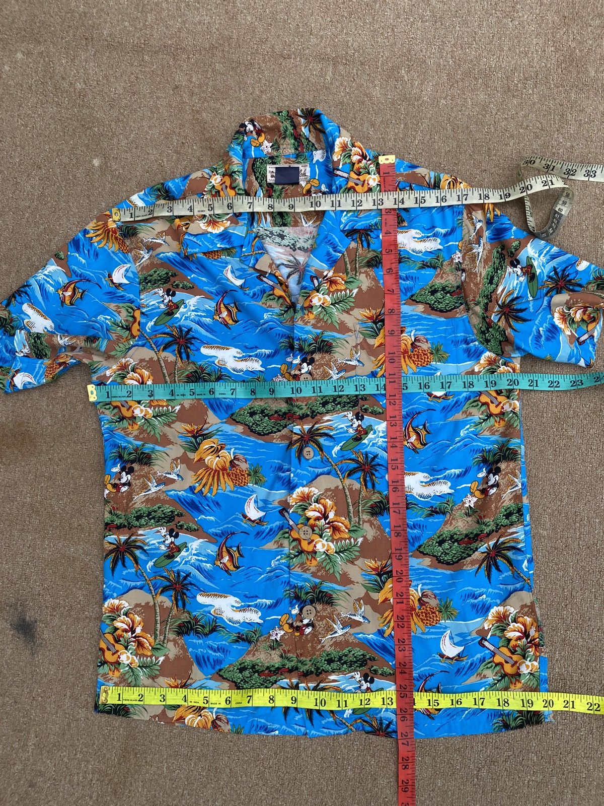 Disney × Vintage Vintage aloha disney mickey full print hawaiian shirt Size US L / EU 52-54 / 3 - 16 Thumbnail