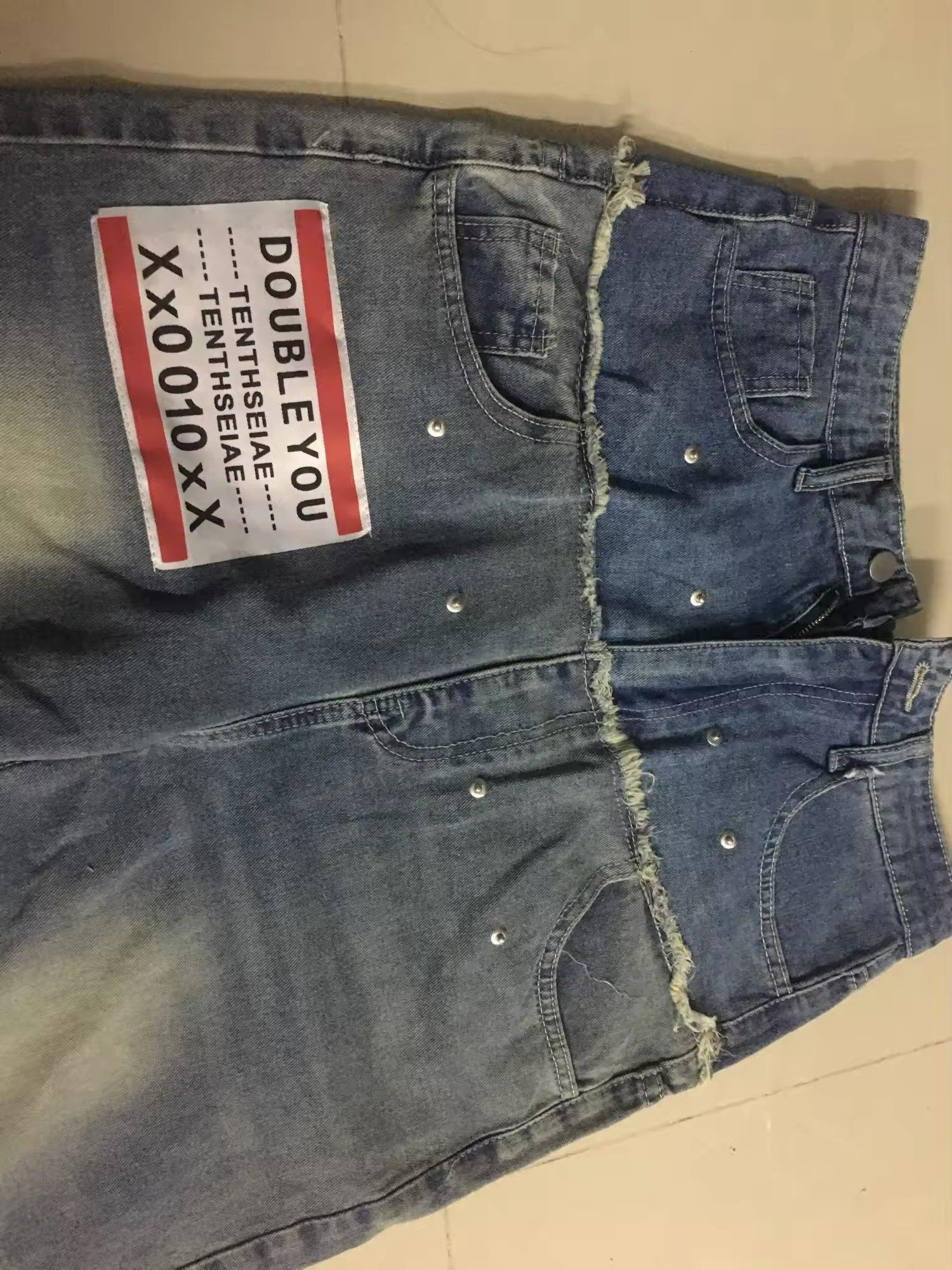 Japanese Brand × Vintage hip hop letter printed wide leg jeans Size US 28 / EU 44 - 5 Thumbnail