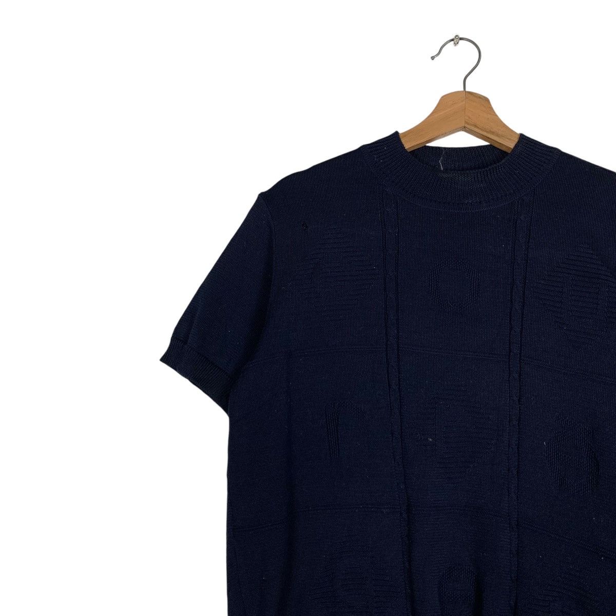 Courreges COURREGES Short Sleeve Crewneck Knitted Sweater #1226-C55 Size S / US 4 / IT 40 - 6 Thumbnail