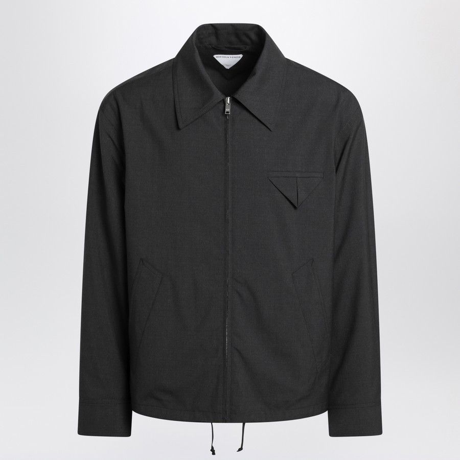 Bottega Veneta o1d2blof0825 Wool Zip-Up Jacket in Black Size US M / EU 48-50 / 2 - 1 Thumbnail