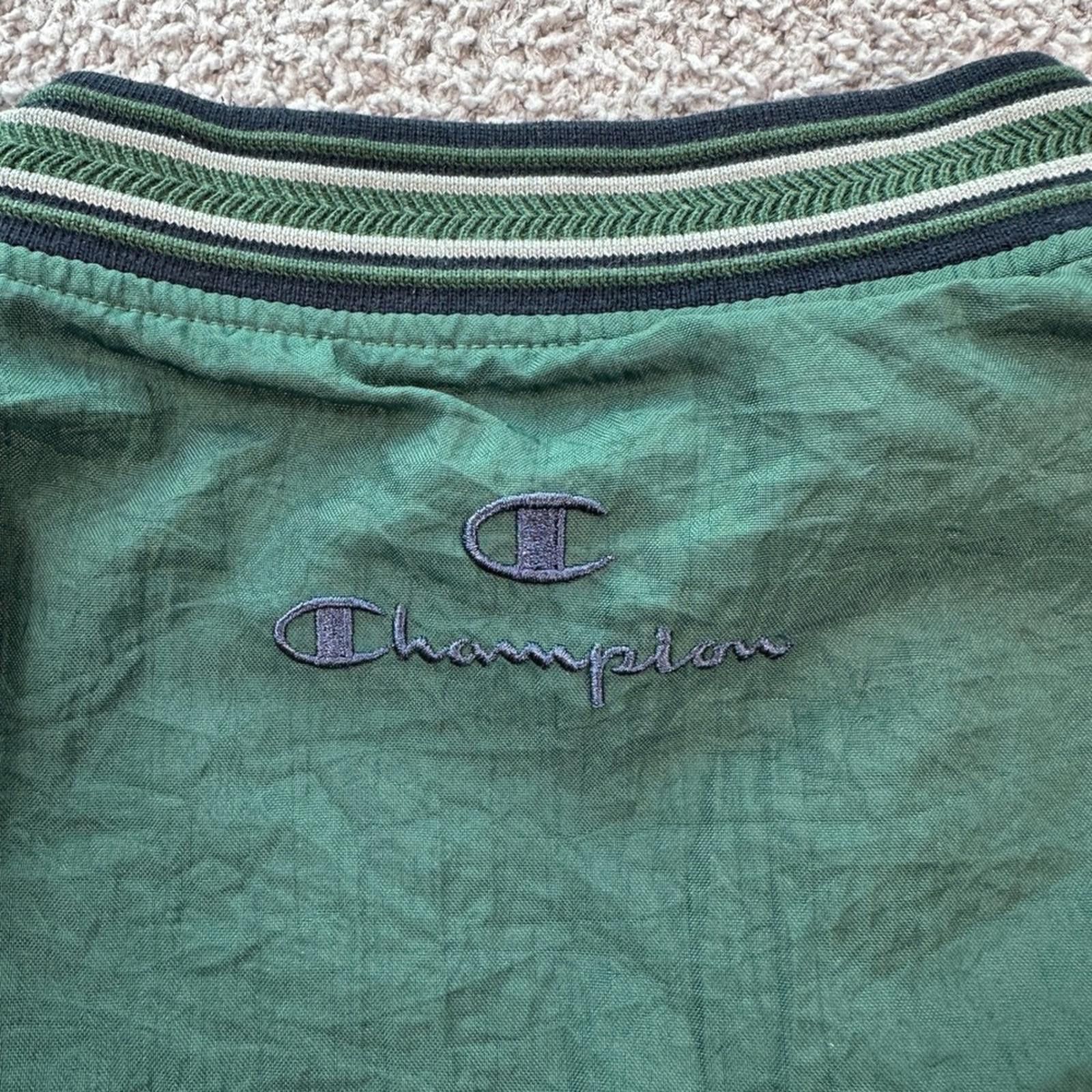 Champion Vintage Champion Mens Pullover Track Jacket XL Green V Neck Size US XL / EU 56 / 4 - 6 Thumbnail