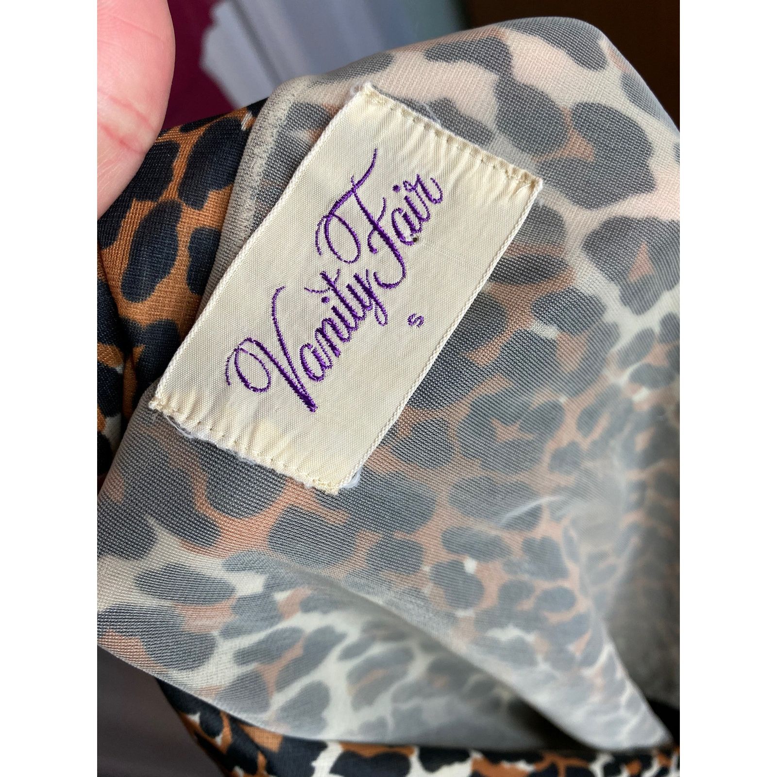 Vintage Vanity fair purple label leopard print dressing gown 1960s Size ONE SIZE - 4 Thumbnail