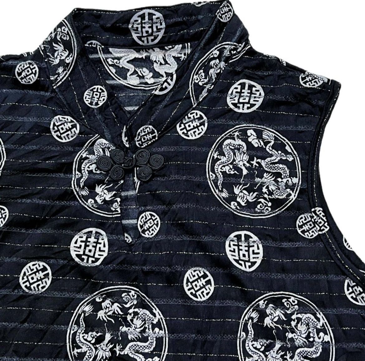 Japanese Brand Vintage dragon cheongsam tank top 🖤🐉 Size S / US 4 / IT 40 - 3 Thumbnail