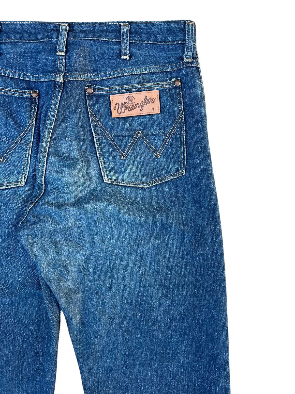Wrangler Vintage 90s Wrangler Blue Bell Mud Denim Selvedge Jeans Size US 35 - 18 Thumbnail