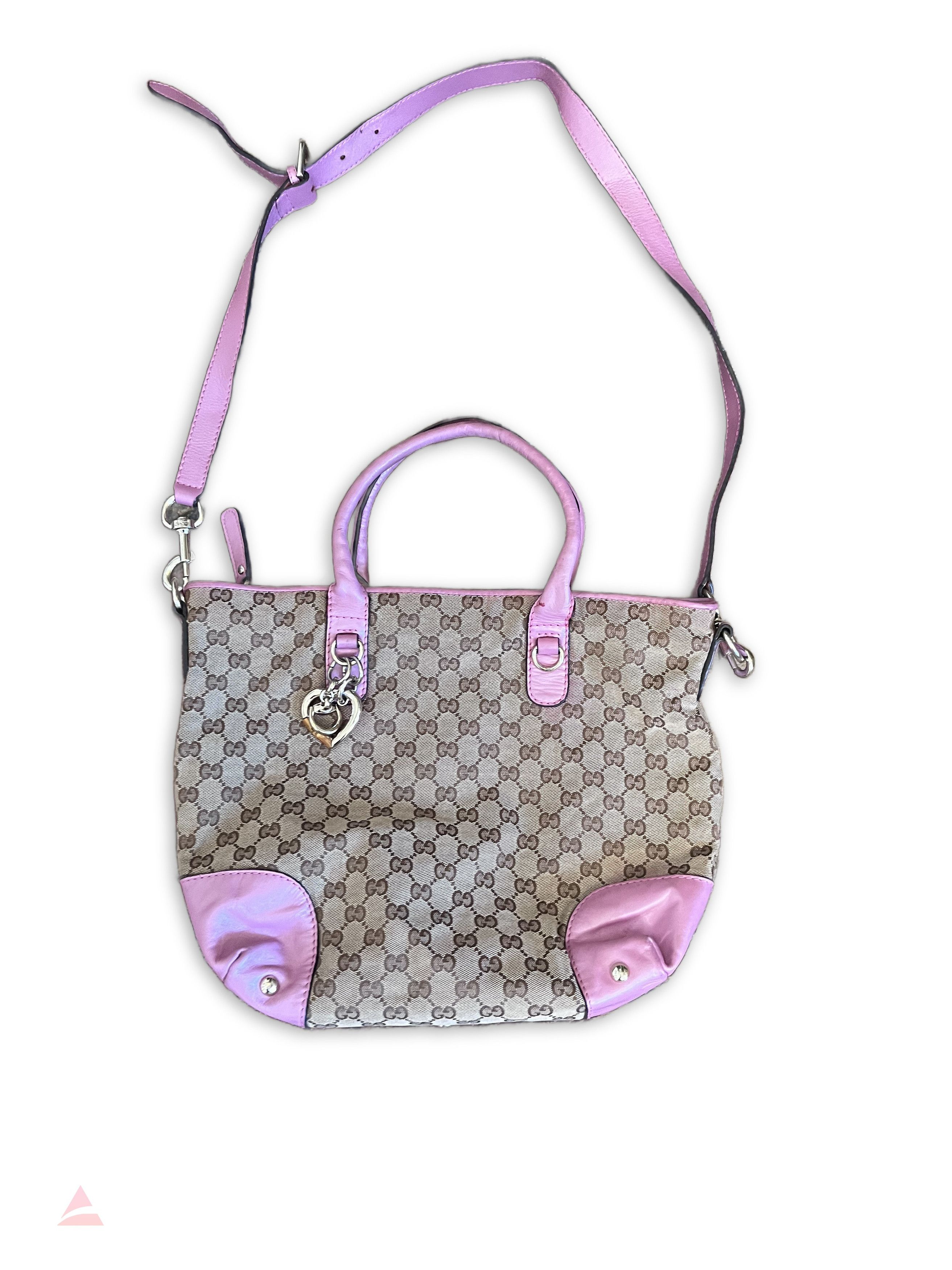 Gucci Gucci - GG Canvas Tote Beige Pink Preloved Size ONE SIZE - 1 Thumbnail