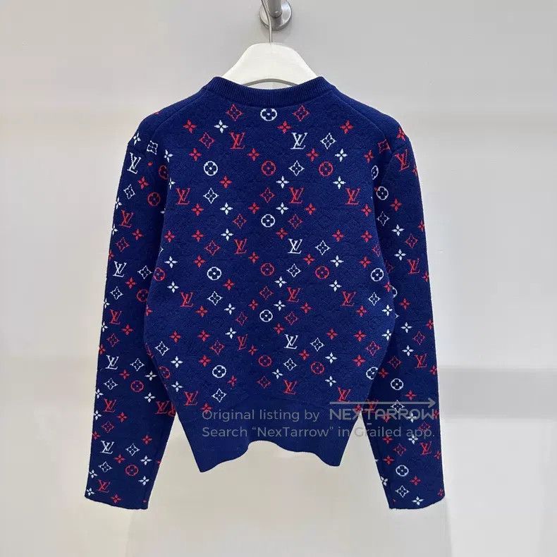 Louis Vuitton Louis Vuitton Blue full logo sweater Size XS / US 0-2 / IT 36-38 - 5 Thumbnail