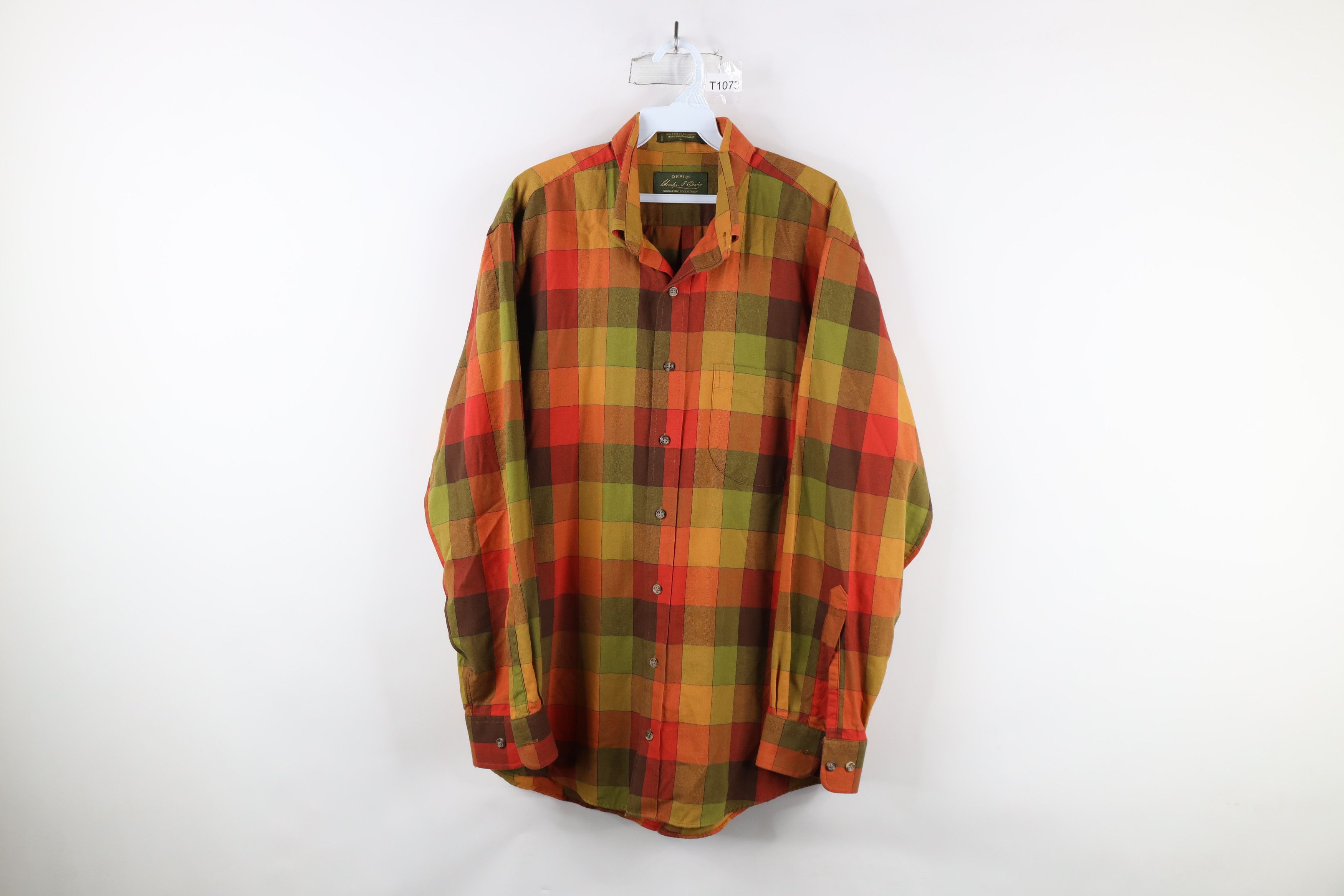 Orvis × Vintage Vintage Orvis Rainbow Madras Plaid Button Down Shirt Size US L / EU 52-54 / 3 - 1 Thumbnail