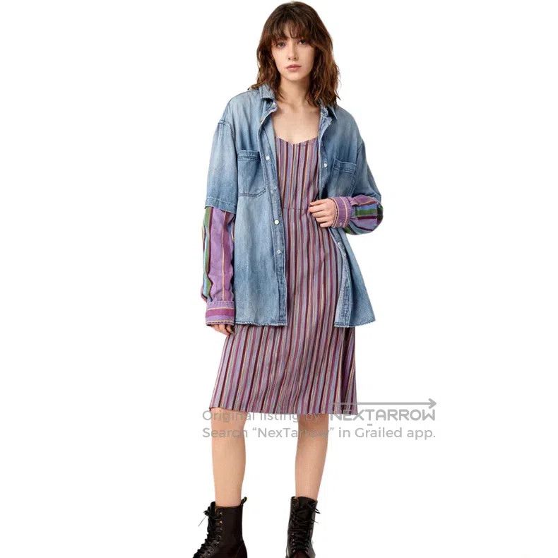 Balenciaga Balenciaga size 39 Washed Denim Patchwork Shirt Size US S / EU 44-46 / 1 - 3 Thumbnail