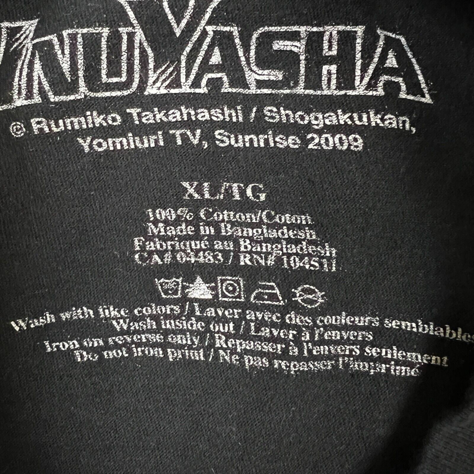 Anime × Japanese Brand × Vintage VTG Inuyasha T Shirt XL Half Demon Anime Short Sleeve Tee Size US XL / EU 56 / 4 - 6 Thumbnail