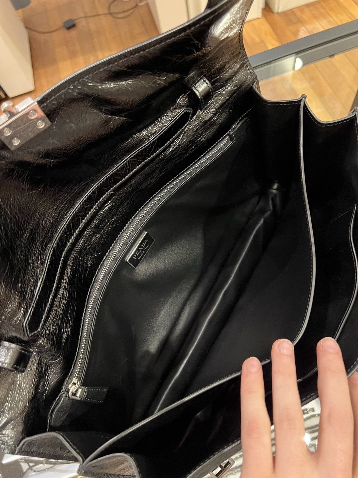 Prada Prada 2 way Shoulder Bag Black Size ONE SIZE - 10 Thumbnail