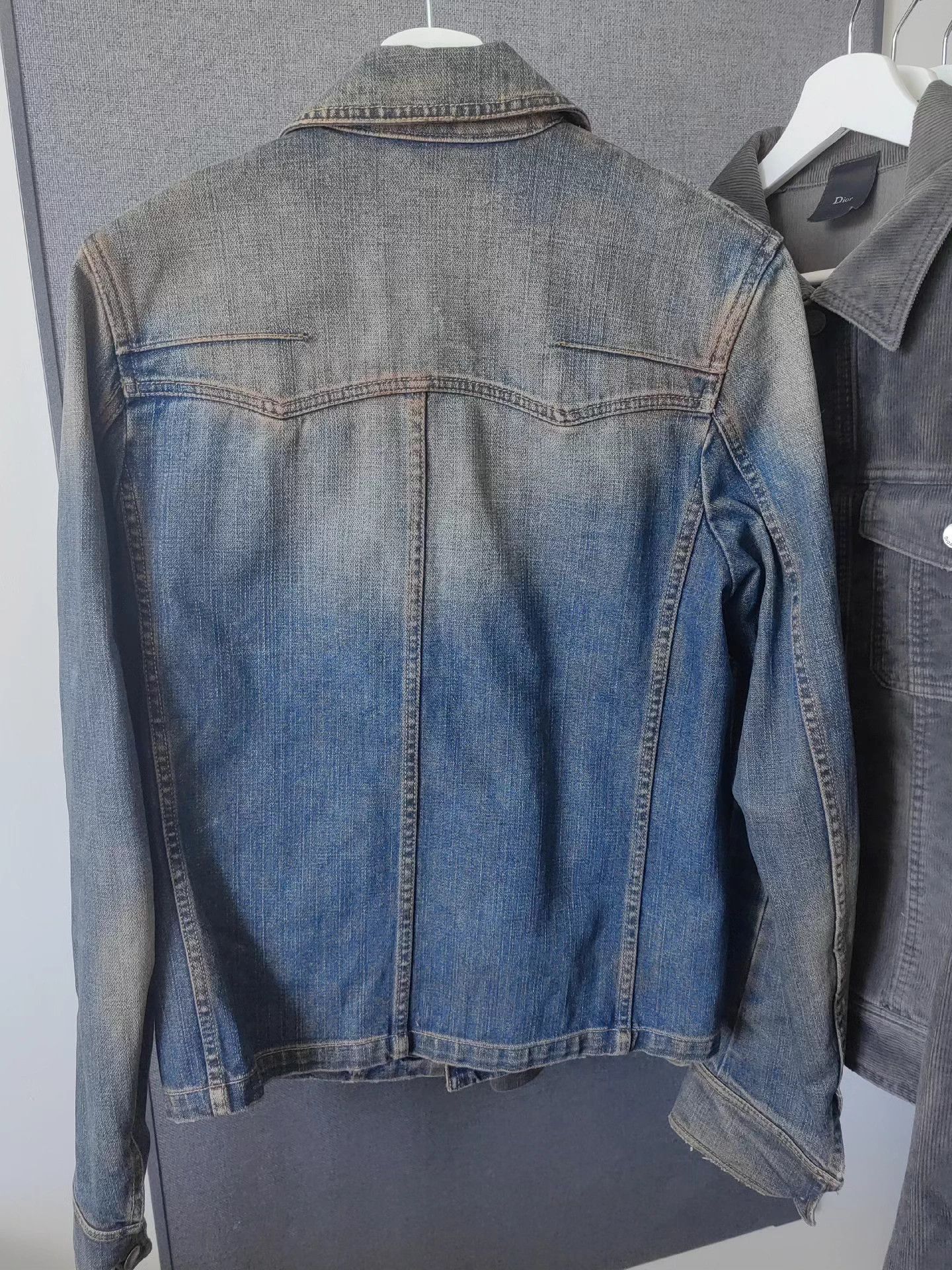 Dior Dior Homme 05ss Orange Brush Patina Denim Jacket Size US S / EU 44-46 / 1 - 2 Thumbnail
