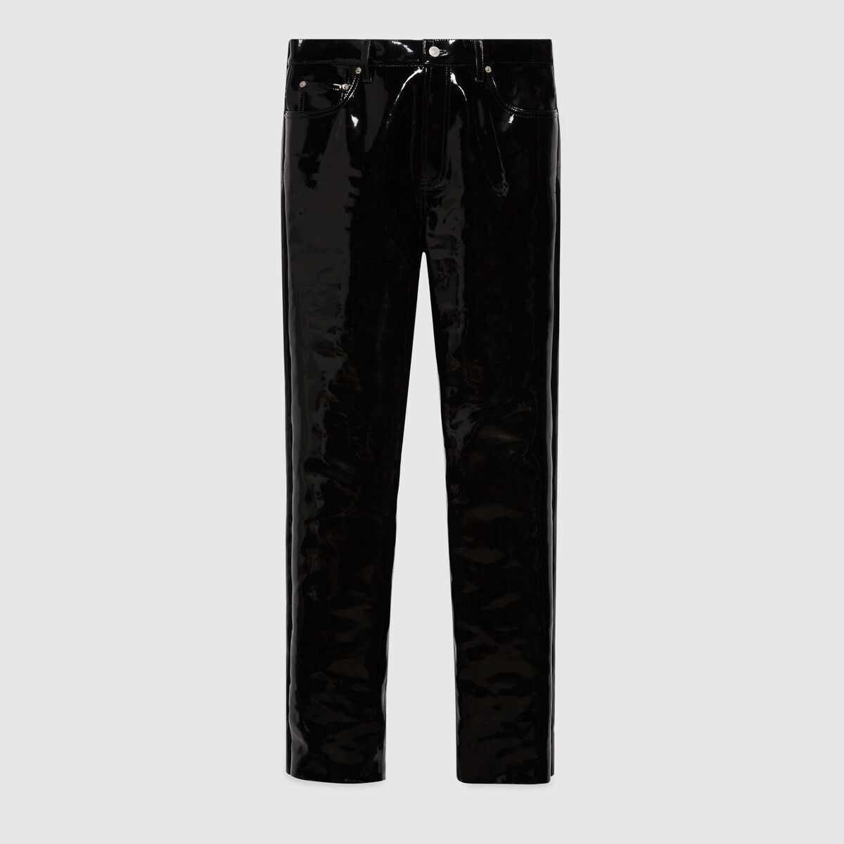 Gucci 34 - Gucci Black Vinyl Pants Trousers Size US 34 / EU 50 - 1 Thumbnail