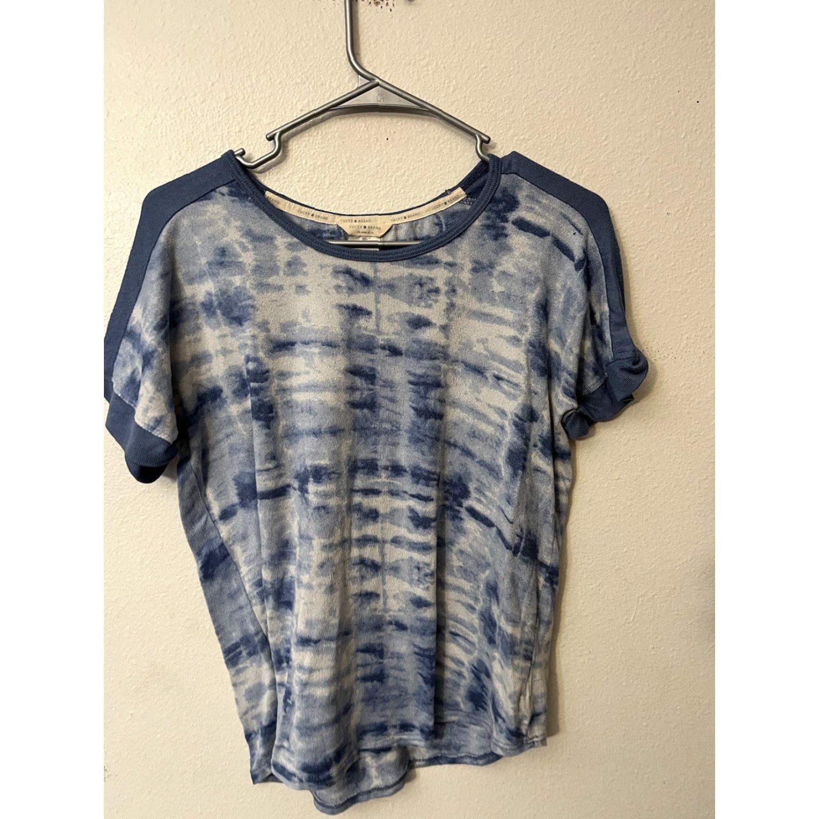 Lucky Brand Lucky Brand Sleep Shirt Small Blue White Tie Dye Long Sleeve Lounge Womens S/S Size S / US 4 / IT 40 - 2 Thumbnail