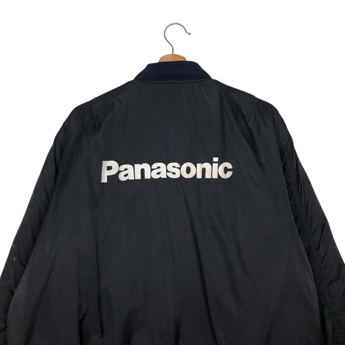 Japanese Brand 📌Vintage Worker Bomber Jacket Panasonic Spell Out Big Logo Size US L / EU 52-54 / 3 - 10 Thumbnail