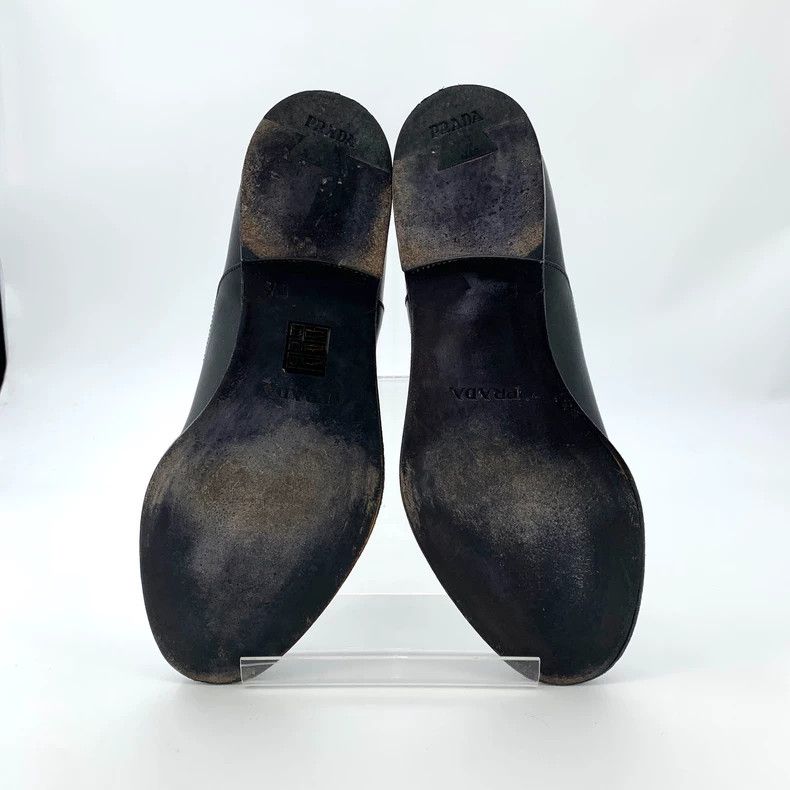Prada Prada Suze 40.5 Black three-joint lace-up leather shoes siz Size US 7.5 / EU 40-41 - 5 Thumbnail