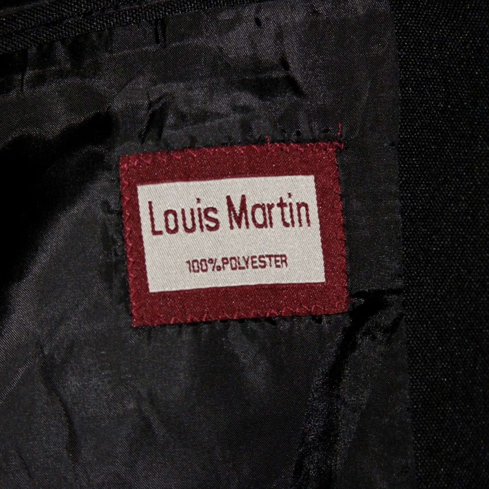 Vintage Louis Martin Jacket Mens 46 Black Blazer 46R Polyester Suit Coat Size 46R - 5 Thumbnail