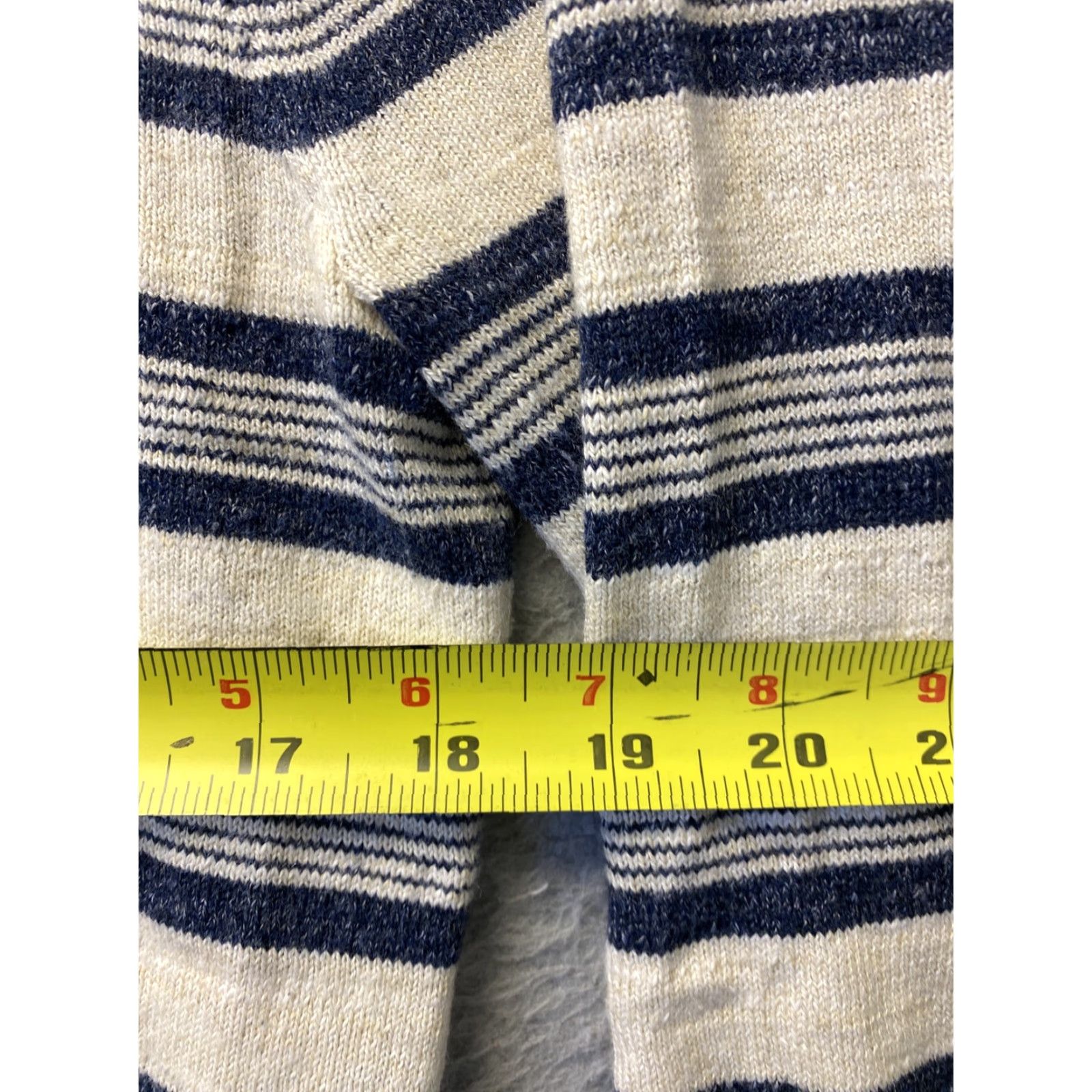 J.Crew J.CREW Striped Crew Neck Pullover Sweater Mens Size S Navy Ivory 90s Size US S / EU 44-46 / 1 - 3 Thumbnail